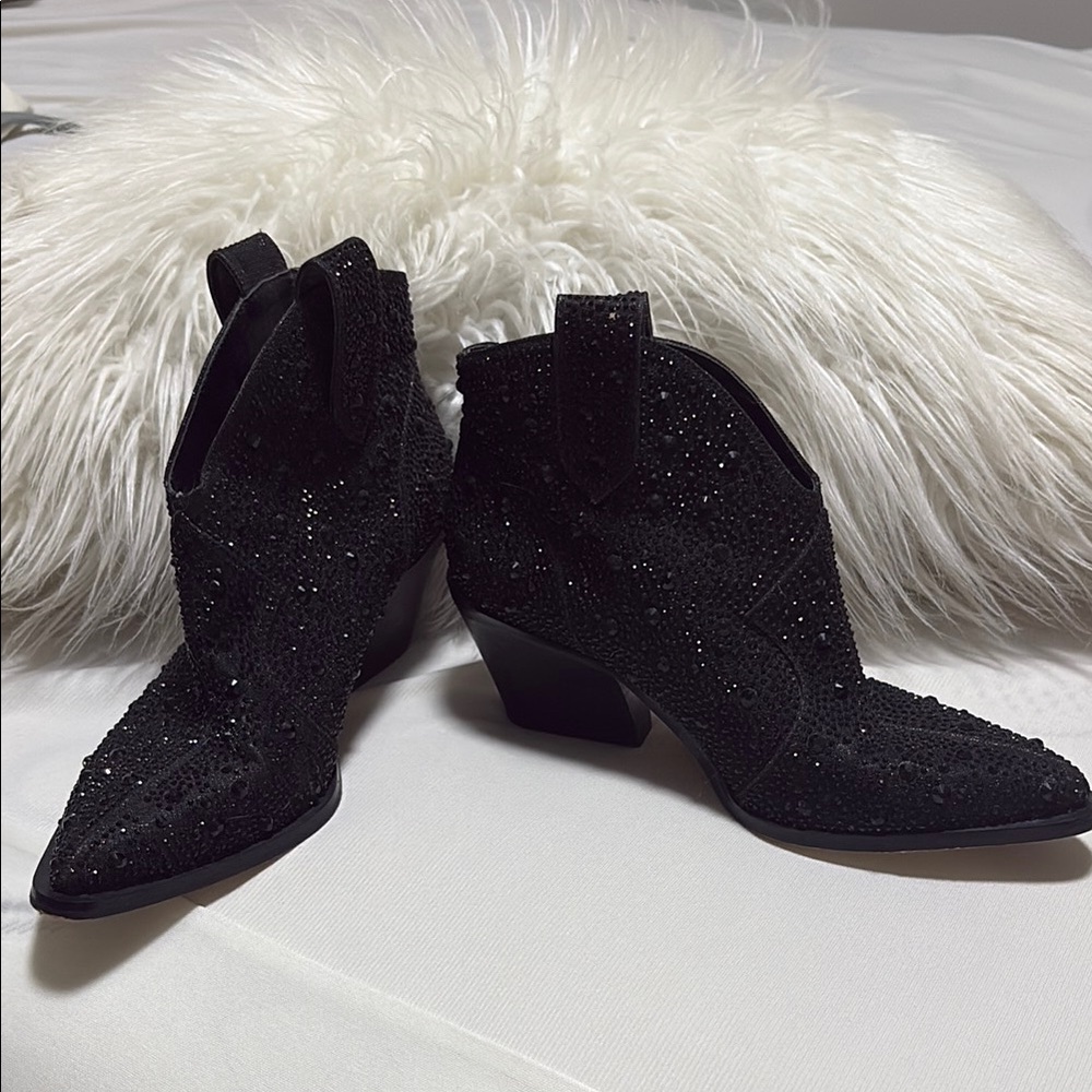 Jessica Simpson rhinestone booties